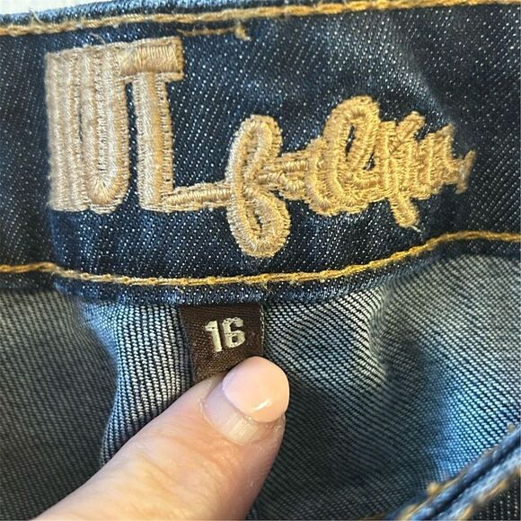 Kut from the Kloth Boyfriend Jeans Size 16 Dark Wash Blue - Picture 3 of 8